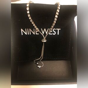 Nine West Bolo Piper cubic zirconia diamond tennis bracelet